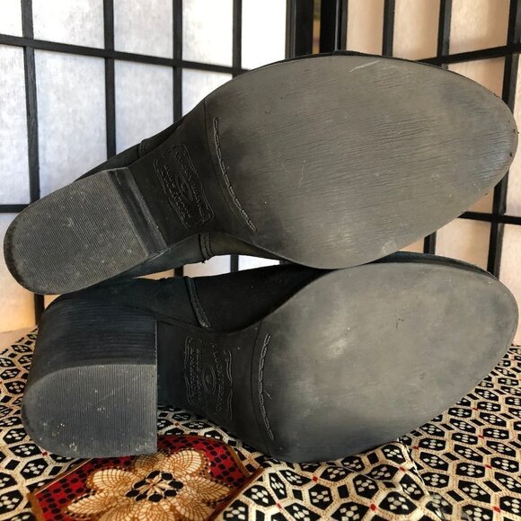 Lucky Brand LAUREEN blk suede leather boots 8M/38 - Picture 5 of 6